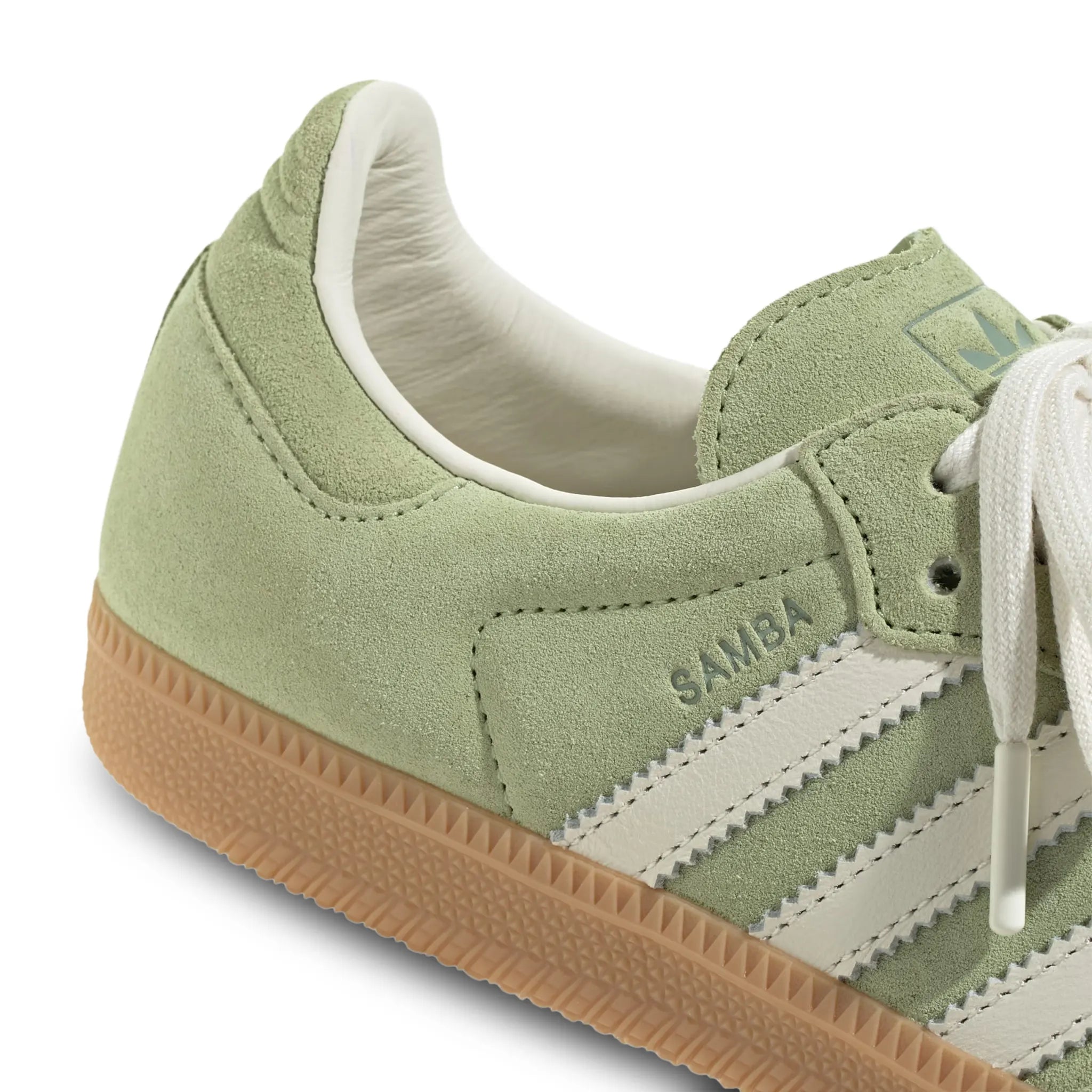Detailed View of Adidas Samba OG Molly Mae Matcha KH8706